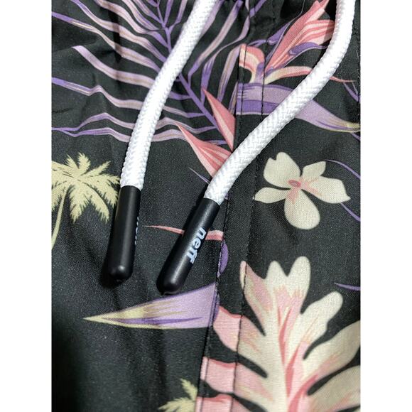 NEFF Board Shorts Mens Black Floral Shorts Size XL shorts - Picture 6 of 9
